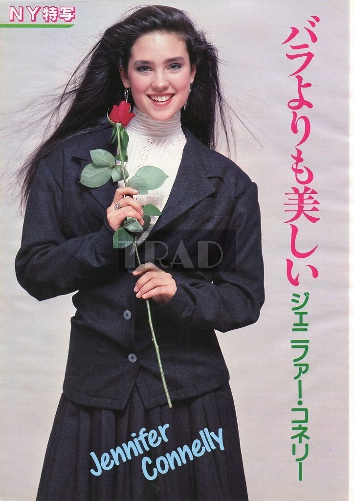 1987年 日本限定版 ジャン・ルジェロン 写真集 『Part 2 GS』 JENNIFER CONNELLY 1987 JPN Picture Clipping 2-SHEETS(3pgs