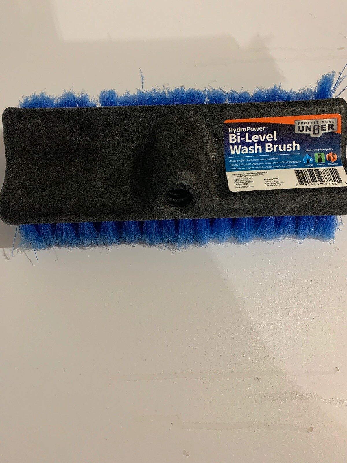 Unger Hydropower Bi-Level Scrub Brush (Blue Bristles Softer)