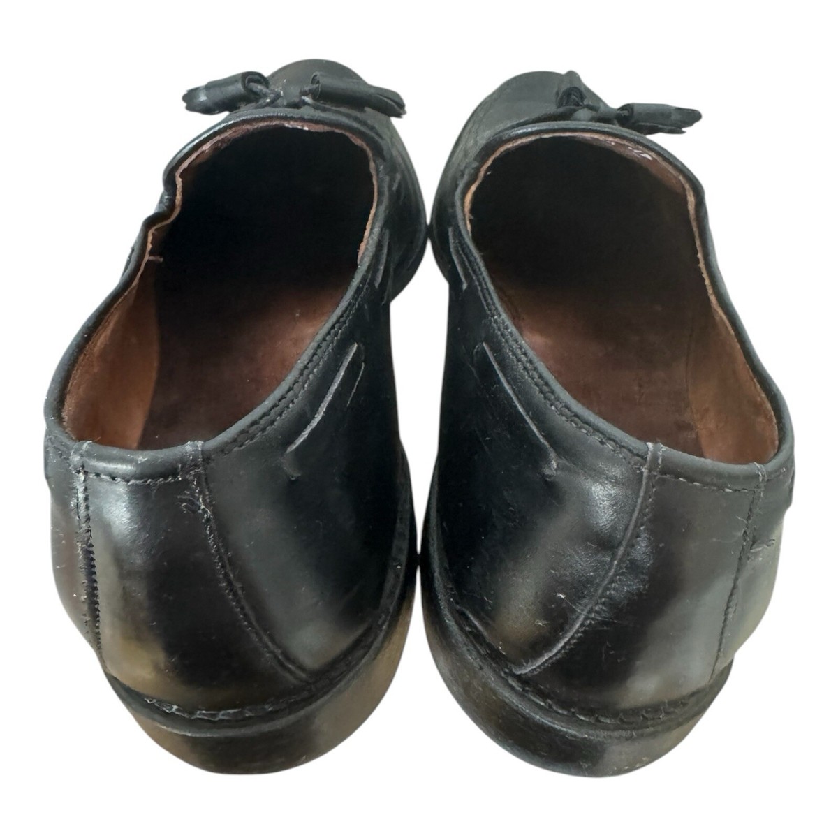 Allen Edmonds Grayson Black Leather Tassel Loafers Shoes Men