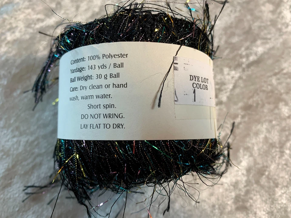 One ball Ironstone "Eyelash Yarn", Color #1, discontinued - Image 4 of 4