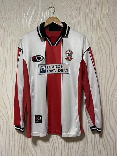SOUTHAMPTON 1999 2001 HOME FOOTBALL SHIRT SOCCER JERSEY LONG SLEEVE sz M MEN - Picture 1 of 12