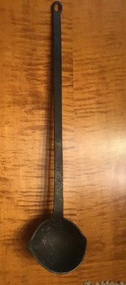 Antique Iron Hand Wrought Ladle New England Farm Fireplace Cooking