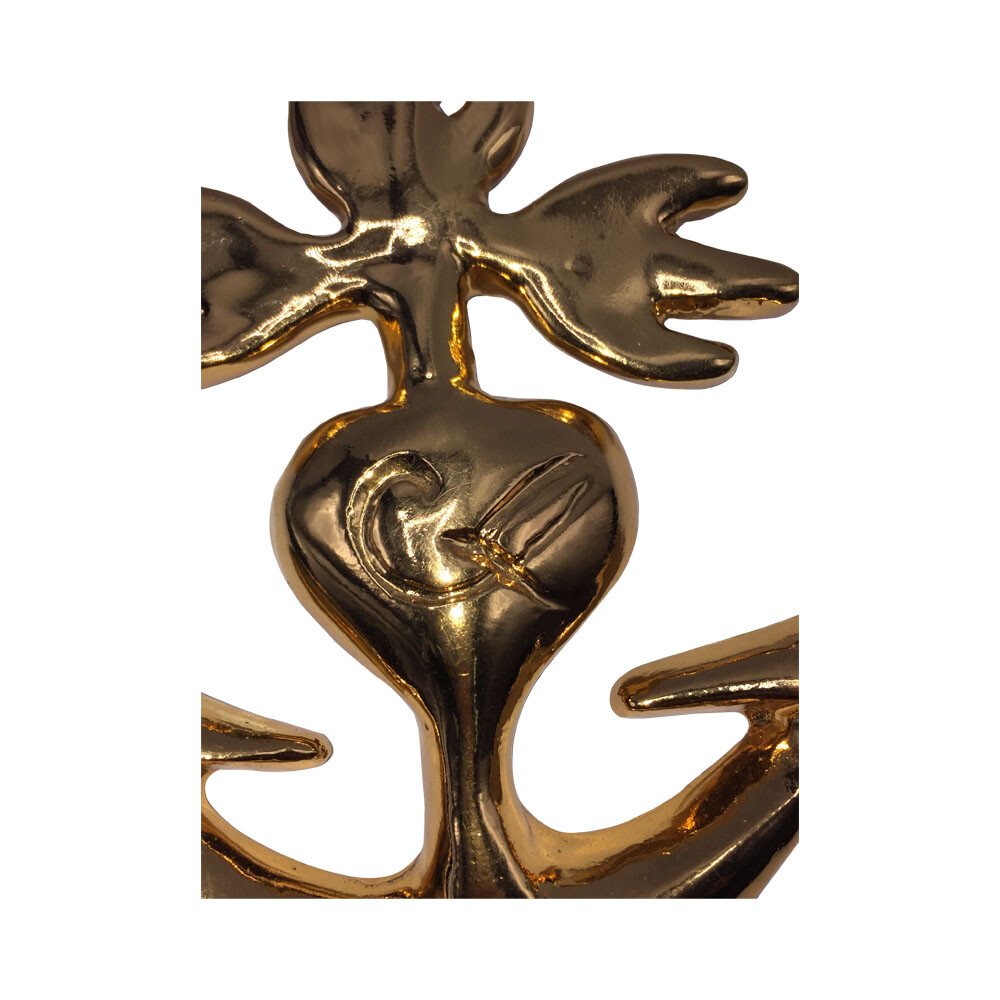 18 kt Gold Plated Christian LaCroix Monogram Huge Anchor Pin | eBay