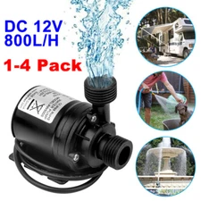 12V High Pressure Brushless Submersible Water Pump Automatic Self-priming 800L/H