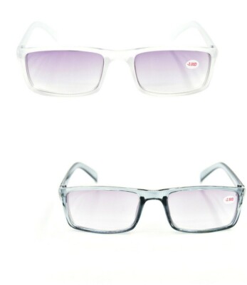Myopie getönte Korrektur Sonnenbrille rechteckig Retro Mode Herren Damen NT55S