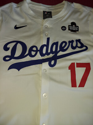 LA Dodgers Jersey Home Elite 2024 World Series Patch Ohtani