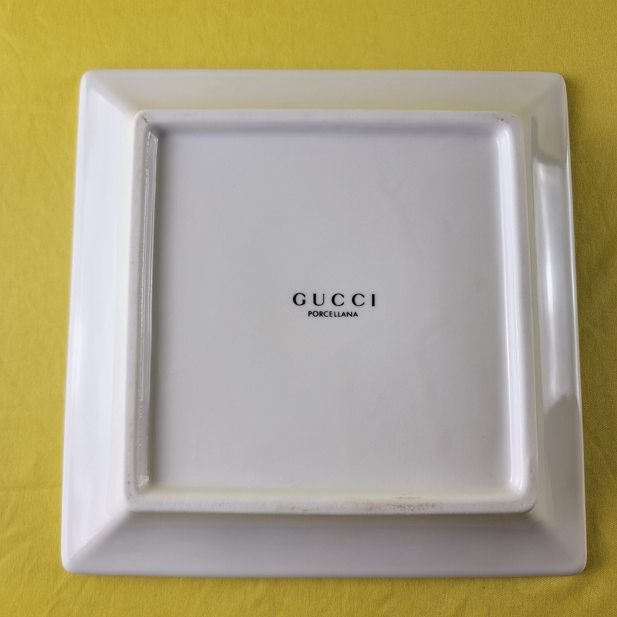 RARE GUCCI Vtg Designer Porcellana Limoges Dish Tray Decor Ashtray