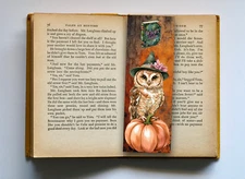 Cute Owl Bookmark - Fall Witch Themed,  Unique  Gift For Readers Women Girls
