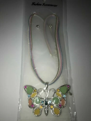 Juegos de joyas de moda Oro Blanco Butterfly