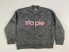 Men's Staple Pigeon Gray Graphic Bomber Jacket Size 3XL