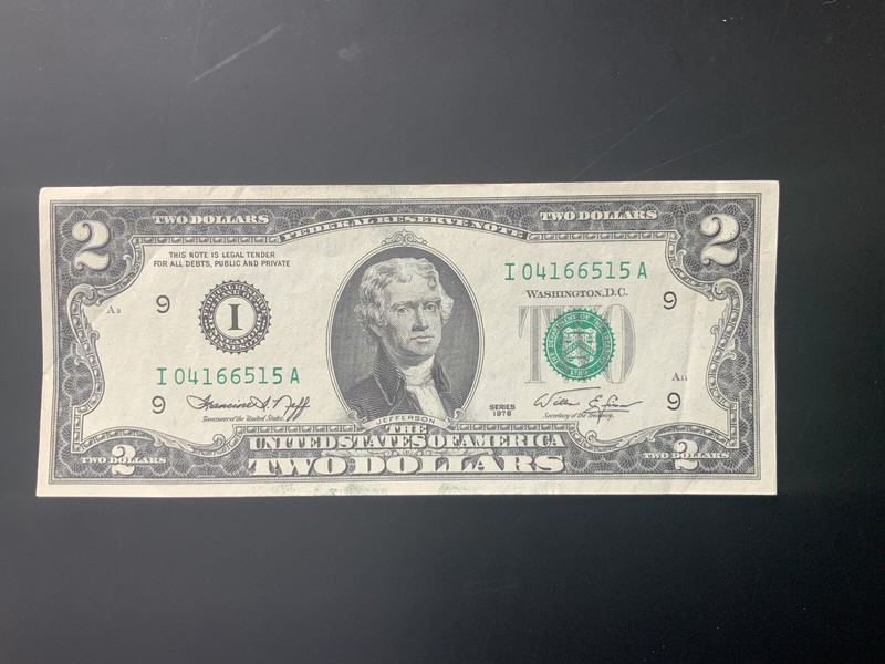 1976 $2 DOLLAR BILL I04166515A