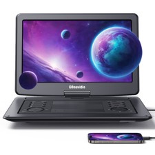 19" Portable DVD Player Monitor 16" Swivel Screen HDMI USB Rechargeable Battery