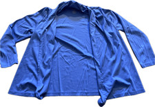 LL Bean Blue Open Faced Cardigan 100 Supima Cotton Women  s Reg Size XL