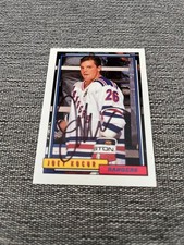 JOEY KOCUR AUTOGRAPH 1992-93 TOPPS CARD RANGERS