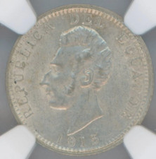 Produktbild - ECUADOR UN DECIMO 1915 BIRMINGHAM KM # 50.4 NGC AU 58.