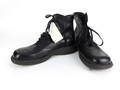 Andri Herren Schuhe Boots Stiefel Gr. 42 Stiefelette Echtleder schwarz (EB)