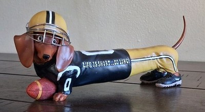 Westland Hot Diggity Dachshund Figurine:  Life Is Short Go Long  #16583 Football