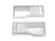 1959 Chevy Impala Non-wagon Rear License Plate Light Housing Lens Pair