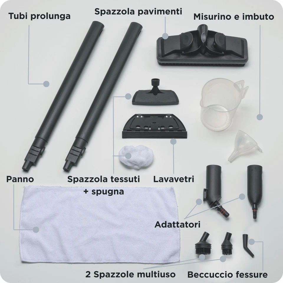 Ariete 4145 XVapor Comfort Pulitore a vapore con accessori Vapore 45' 1500W Blu - Immagine 3 di 4