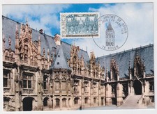 France Carte maximum 1975 Y&T 1806 Obli Rouen Palais de justice (scan dos)
