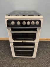 Hotpoint HUG52 50cm Double Oven Gas Cooker In White 4935