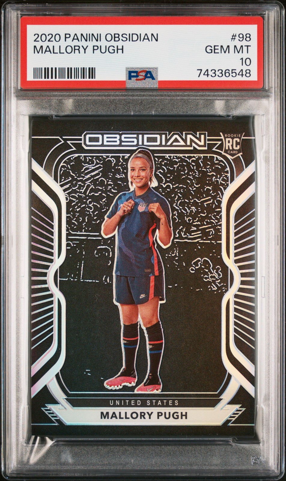 2020 PANINI OBSIDIAN #98 MALLORY PUGH 149/195 PSA 10