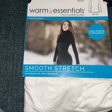Warm Essentials by Cuddl Duds Women's Thermal Turtleneck Top - Ivory S