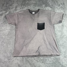 Vintage 90's Gap Ghost Pocket Tee Insane Faded Cotton Made in USA Black Shirt L