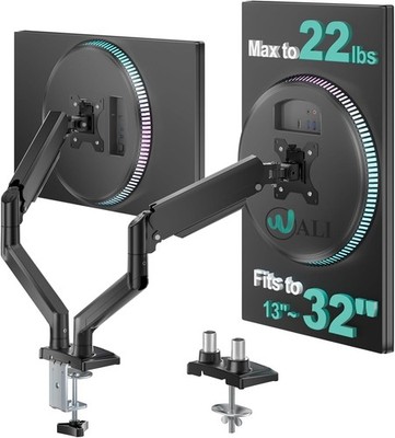 Dual Monitor Stand for 13-32 inch Computer Screens, Dual Monitor Arms for 2