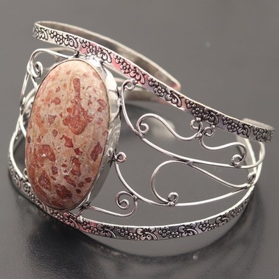 Asteroid gemstone 925 sterling Silver Handmade Bangle Jewelry Gift For Her