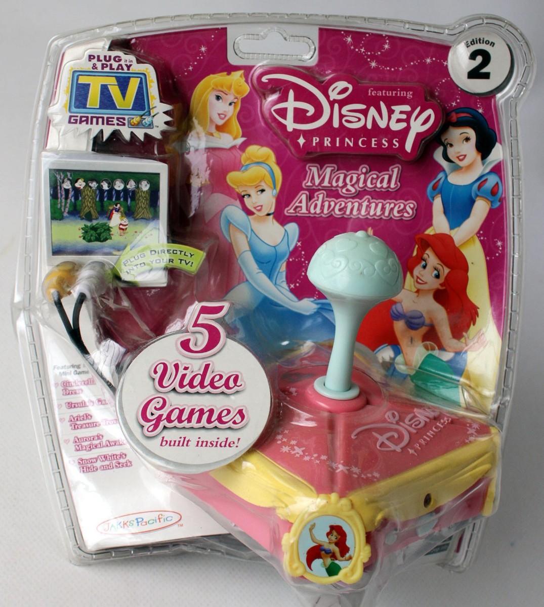 JAKKS DISNEY PRINCESS MAGICAL ADVENTURES 5 VIDEO GAMES PLUG N PLAY