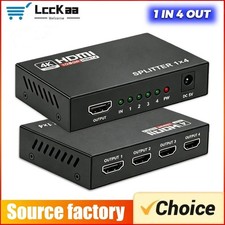 4 Port HDMI 4K Hub Multi Splitter Amplifier For 3D HDTV 1080P 1X4 1 In 4 Out