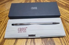 Vintage Cross 3502 Lustrous Chrome Finish Ballpoint Pen 