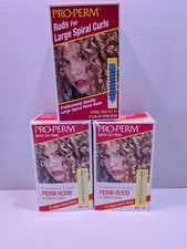 Vintage Pro Perm Spiral Curl Rod Kits 3Ct