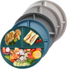 Unbreakable Divided Plates 5PCS for Kids Adults, Compartment Plate, Lightweight