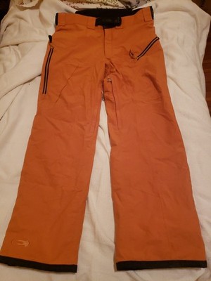 Womens EIDER Ski Trousers Large Defender Winter Snow Pants Orange