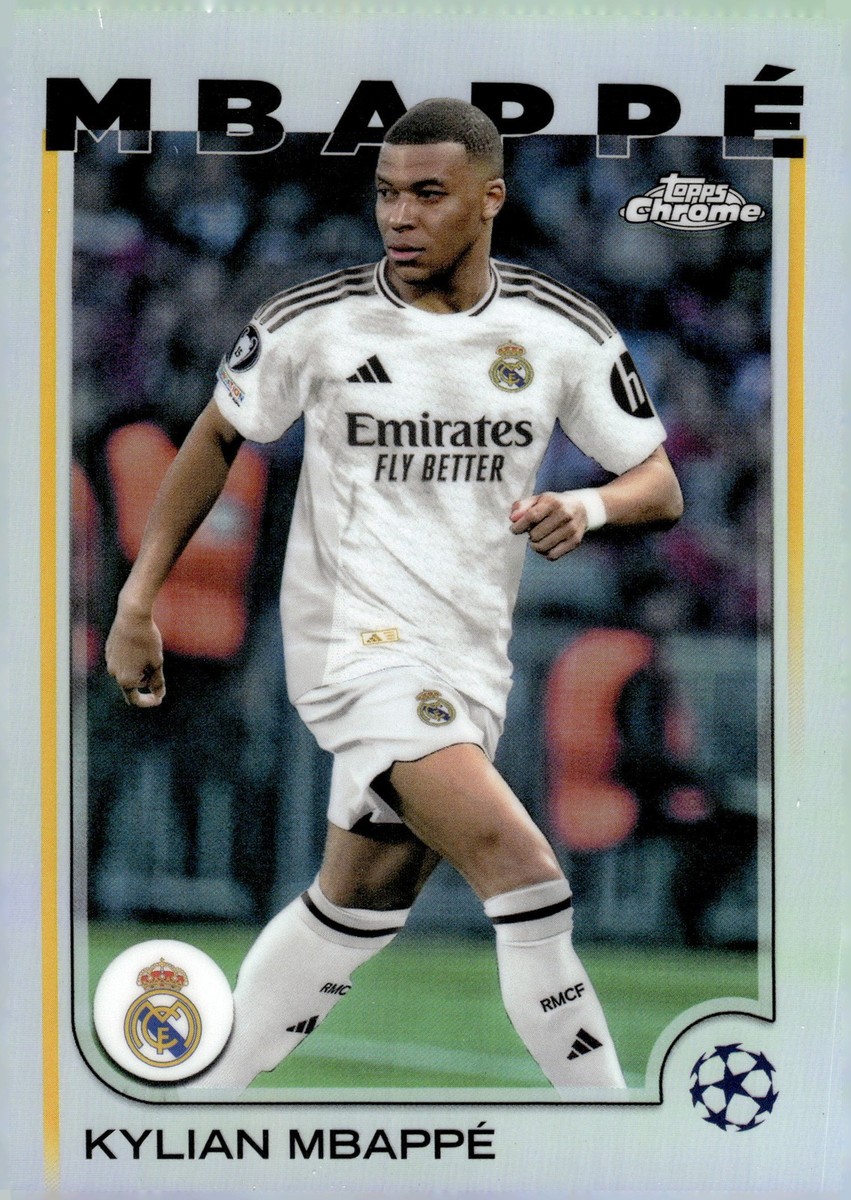 スポーツ選手 Topps Chrome CL Kylian Mbappe Base 2024-25 Topps Chrome UEFA Club Competitions #1 Kylian Mbappé