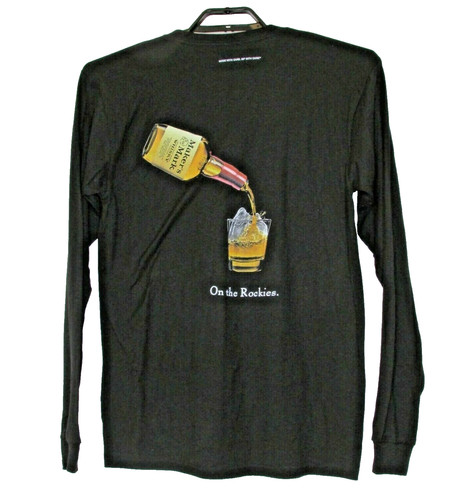 TulTex Maker's Mark Bourbon Whisky Whiskey 2-Sided Long Sleeve T-Shirt M Black