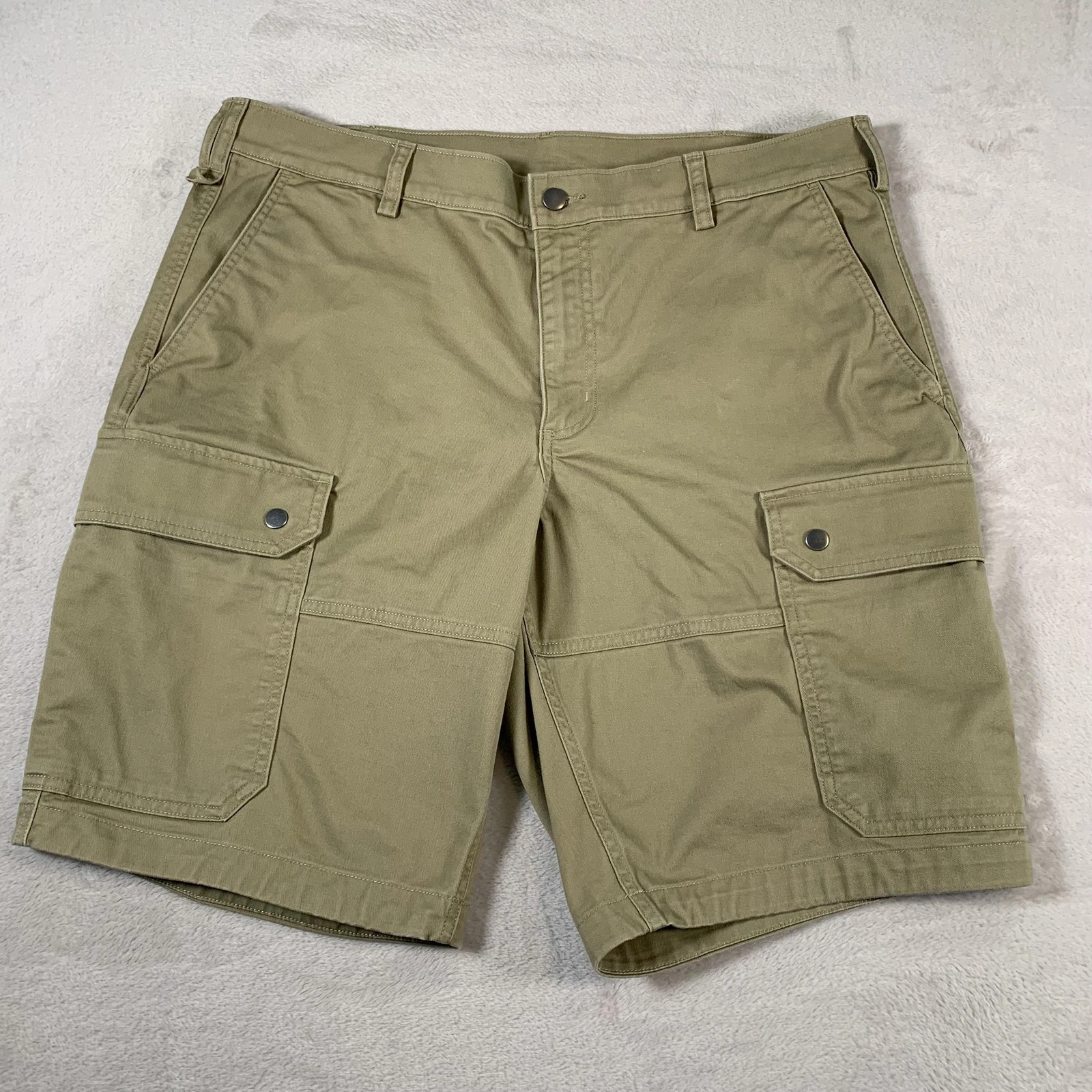 40 Grit Cargo Shorts Mens 38 Khaki Tan Standard Fit Utility Work Outdoor Pockets