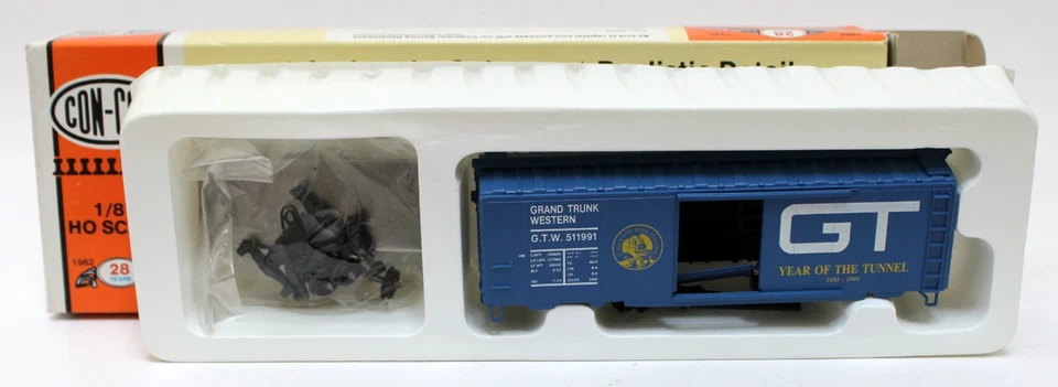 Con-Cor HO 40 'SD Box Car Kit GTW 511991 Year of the Tunnel NIB 191 - Image 2 of 3