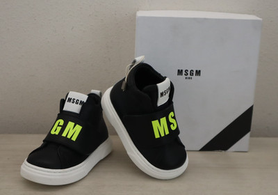 MSGM Kids Sz EUR 21 US 1Y Black High Top Training Sneakers Shoes $250