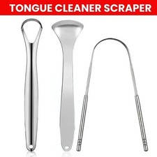 Stainless Steel Tongue Scraper Tounge Cleaner Scraper Dental Care Oral Hygiene