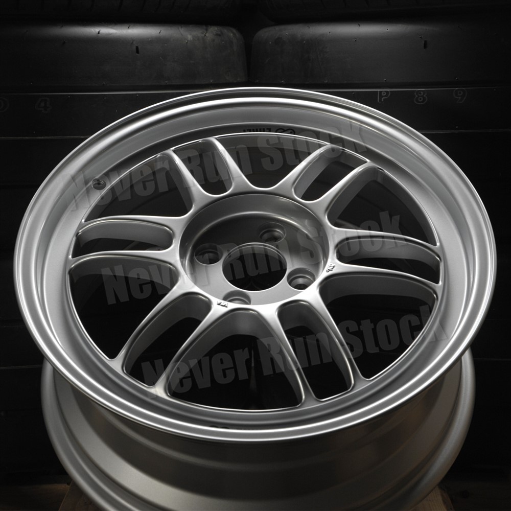 AUTHENTIC ENKEI RPF1 17x7 4x100 +43 OFFSET SILVER 12 SPOKES SPORT
