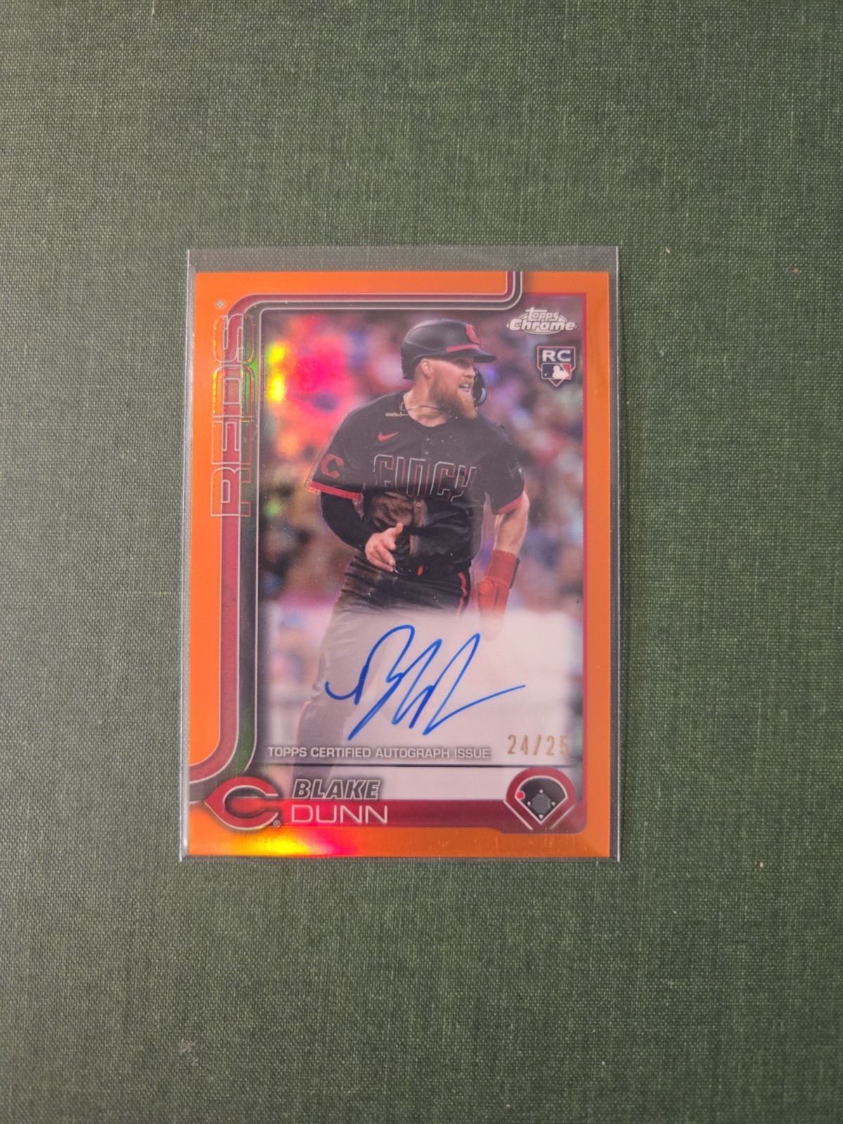 2025 Topps Chrome-Rookie Autographs Blake Dunn#RA-BD Orange Refractor/25 (AU,RC)