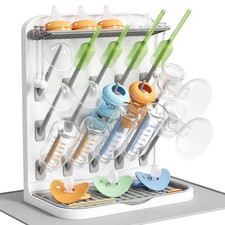 Baby Bottle Drying Rack Large 15 Hooks Drain Mat Countertop Lifewit Newborn Must