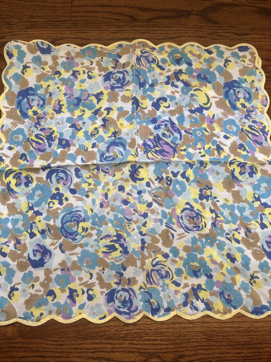 Nappe Et 4 Serviettes D. Porthault Vintage - 100% Coton Rose Motif Coeur - Made In France