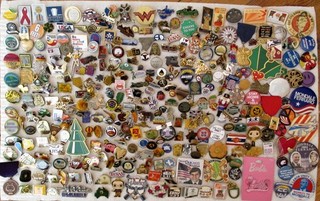 Huge Pin Lot 350 Assorted Souvenir Collector Pins Pinbacks Junk Drawer 4 lbs