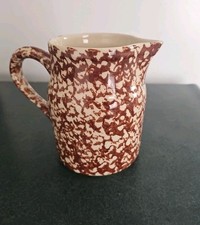Vintage Workshops Of Gerald E. Henn Brown Spongeware 1 Quart Pitcher 