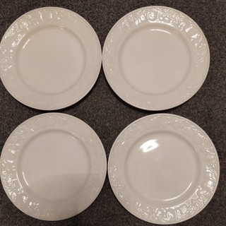 4 x BHS Barratts Lincoln White Dinner Plates 25 cm 10” Great Condition