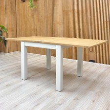 Möbeldorf Esstisch "Hamilton" Eiche massiv Klappplatte ausziehbar 80-180 cm